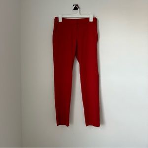 BCBG Paris Straight-Leg Red Trouser Pants